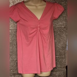 AT Fashion Maternity Top Coral Light Pink Womens Size Medium